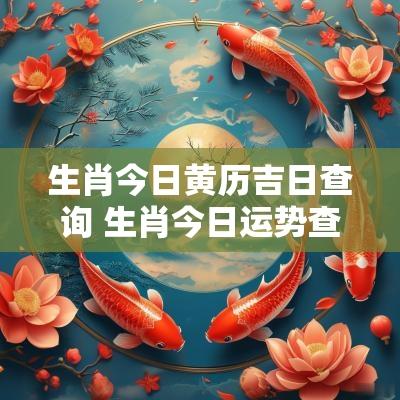 生肖今日黄历吉日查询 生肖今日运势查询