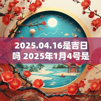 2025.04.16是吉日吗 2025年1月4号是吉日吗