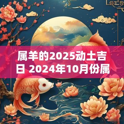 属羊的2025动土吉日 2025年10月份属羊动土吉日