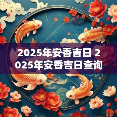 2025年安香吉日 2025年安香吉日查询