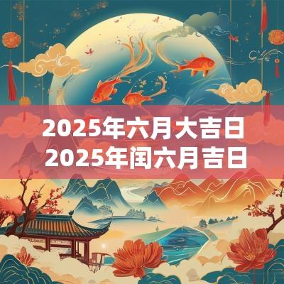 2025年六月大吉日 2025年闰六月吉日