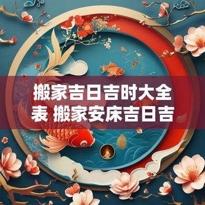 搬家吉日吉时大全表 搬家安床吉日吉时