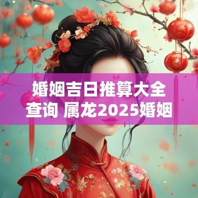 婚姻吉日推算大全查询 属龙2025婚姻吉日