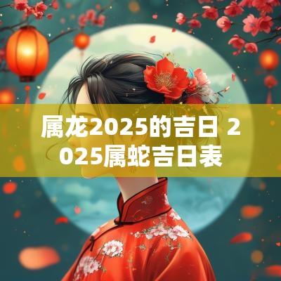 属龙2025的吉日 2025属蛇吉日表