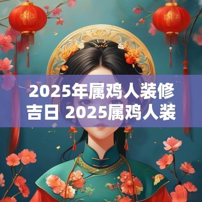 2025年属鸡人装修吉日 2025属鸡人装修吉日