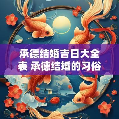 承德结婚吉日大全表 承德结婚的习俗和讲究