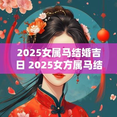 2025女属马结婚吉日 2025女方属马结婚吉日