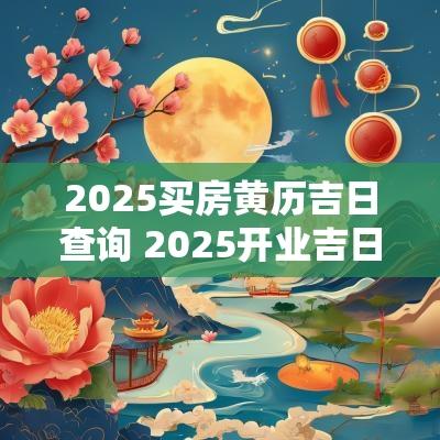 2025买房黄历吉日查询 2025开业吉日吉时黄历