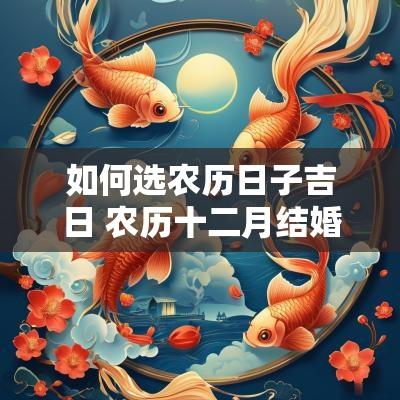 如何选农历日子吉日 农历十二月结婚吉日哪一天日子好
