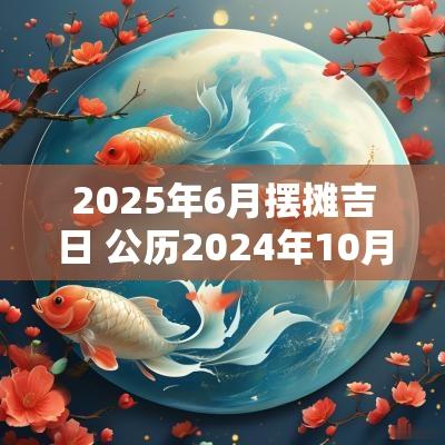 2025年6月摆摊吉日 公历2025年10月份摆摊的黄道吉日