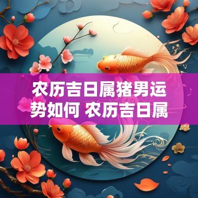 农历吉日属猪男运势如何 农历吉日属猪男命运如何
