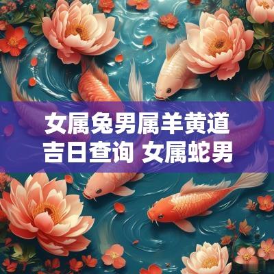 女属兔男属羊黄道吉日查询 女属蛇男属马结婚吉日