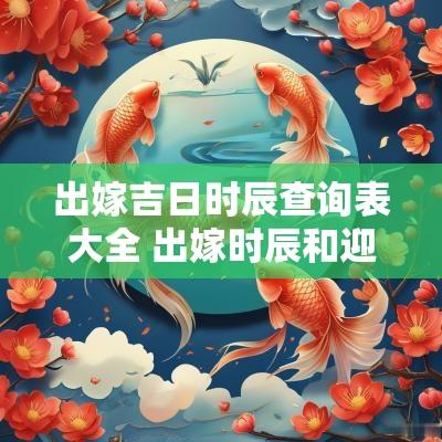 出嫁吉日时辰查询表大全 出嫁时辰和迎娶时辰