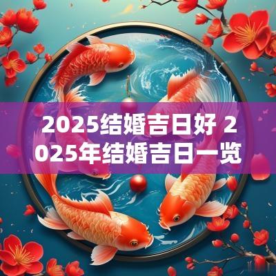 2025结婚吉日好 2025年结婚吉日一览表