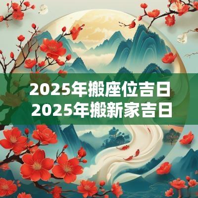 2025年搬座位吉日 2025年搬新家吉日一览表