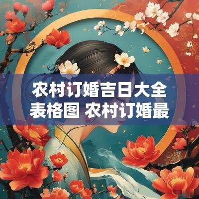 农村订婚吉日大全表格图 农村订婚最全详细清单