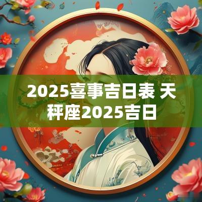 2025喜事吉日表 天秤座2025吉日