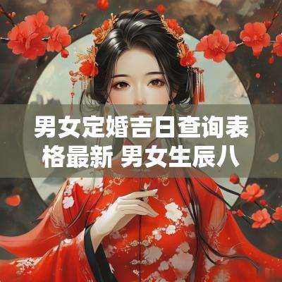 男女定婚吉日查询表格最新 男女生辰八字确定结婚日期