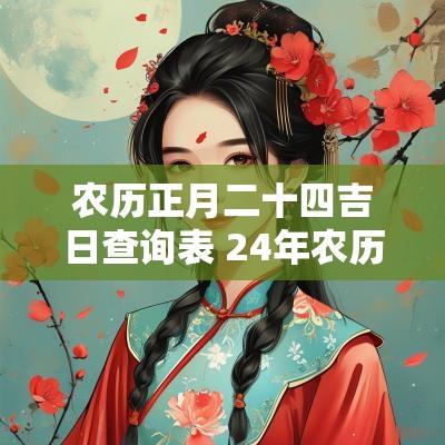 农历正月二十四吉日查询表 24年农历正月初十吉日查询