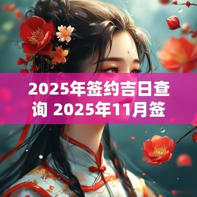 2025年签约吉日查询 2025年11月签约吉日