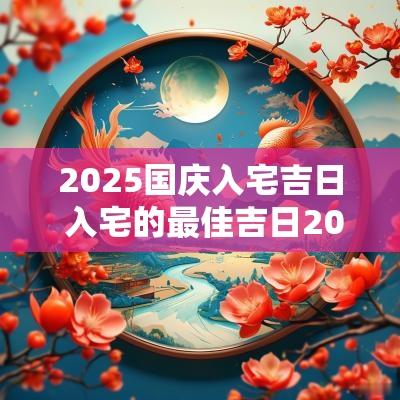2025国庆入宅吉日 入宅的最佳吉日2025