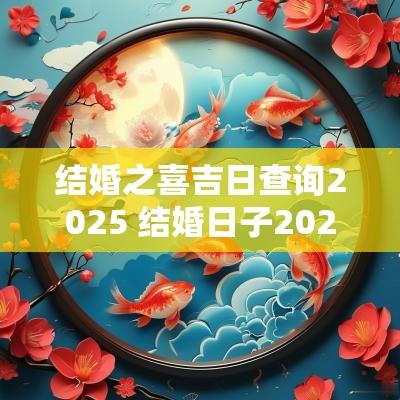 结婚之喜吉日查询2025 结婚日子2025黄道吉日查询