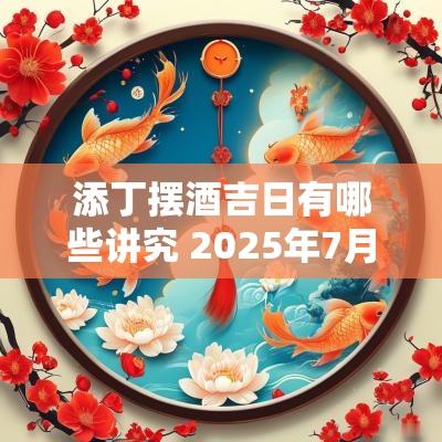 添丁摆酒吉日有哪些讲究 2025年7月添丁吉日
