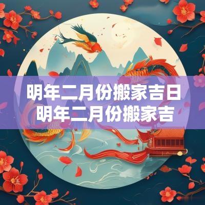 明年二月份搬家吉日 明年二月份搬家吉日有哪些