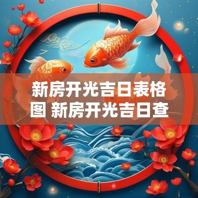 新房开光吉日表格图 新房开光吉日查询表