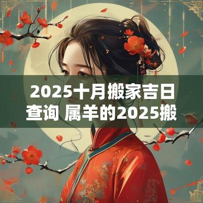 2025十月搬家吉日查询 属羊的2025搬家吉日