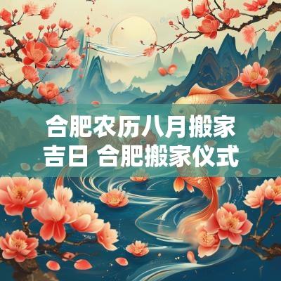合肥农历八月搬家吉日 合肥搬家仪式和讲究