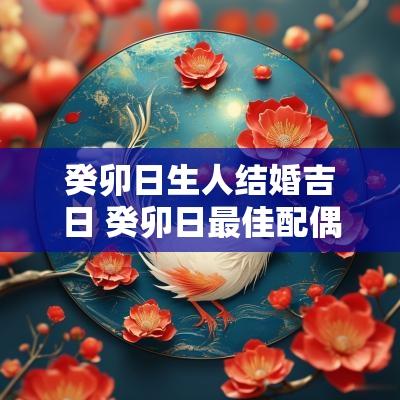 癸卯日生人结婚吉日 癸卯日最佳配偶