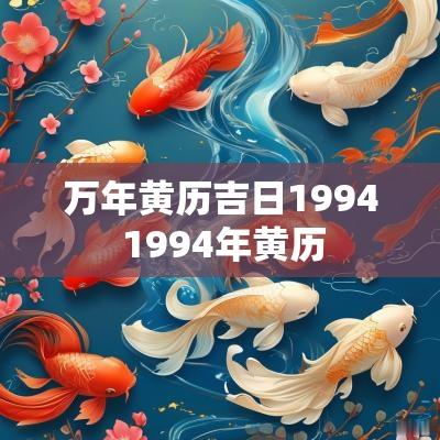万年黄历吉日1994 1994年黄历