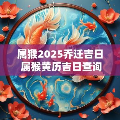 属猴2025乔迁吉日 属猴黄历吉日查询2025