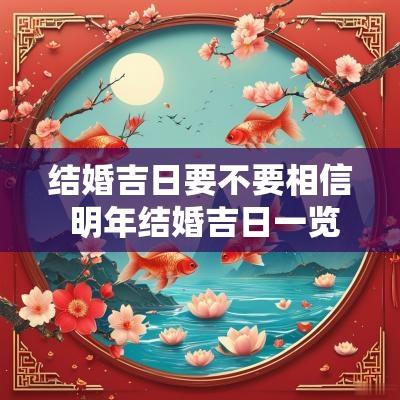 结婚吉日要不要相信 明年结婚吉日一览表