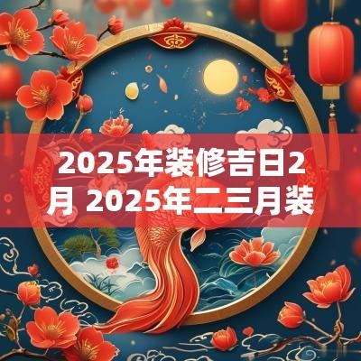 2025年装修吉日2月 2025年二三月装修吉日
