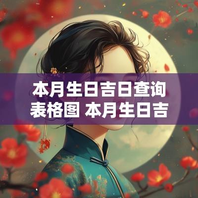 本月生日吉日查询表格图 本月生日吉日查询表格模板