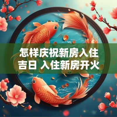 怎样庆祝新房入住吉日 入住新房开火的吉日