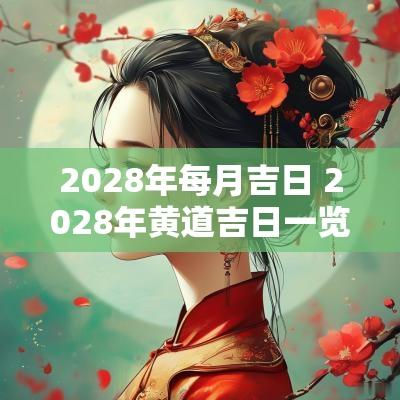 2028年每月吉日 2028年黄道吉日一览表