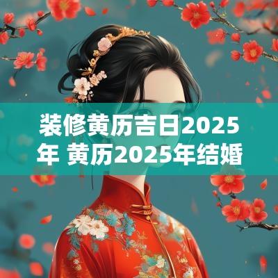装修黄历吉日2025年 黄历2025年结婚吉日