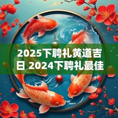 2025下聘礼黄道吉日 2025下聘礼最佳日期