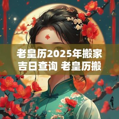 老皇历2025年搬家吉日查询 老皇历搬家吉日2025年