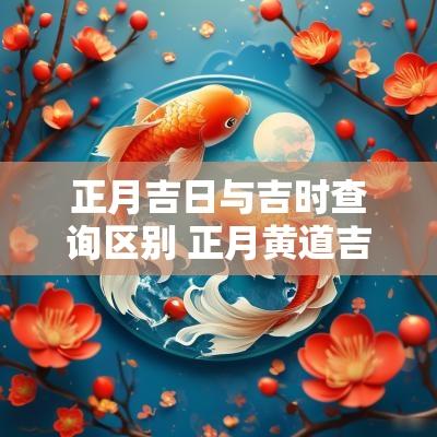 正月吉日与吉时查询区别 正月黄道吉日有哪几天