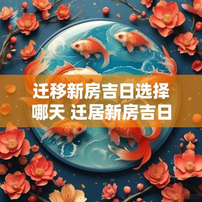 迁移新房吉日选择哪天 迁居新房吉日吉时表