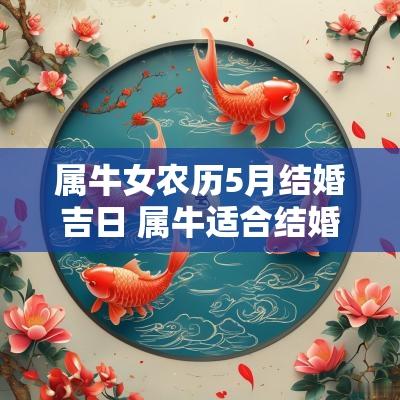 属牛女农历5月结婚吉日 属牛适合结婚的吉日