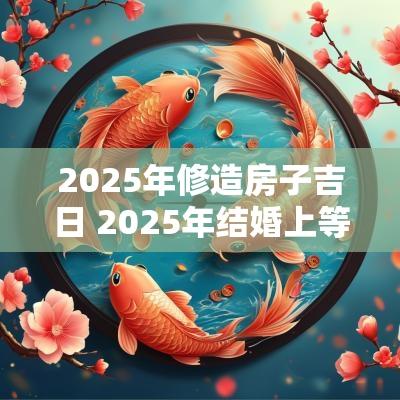 2025年修造房子吉日 2025年结婚上等吉日