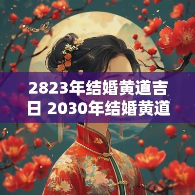 2823年结婚黄道吉日 2030年结婚黄道吉日