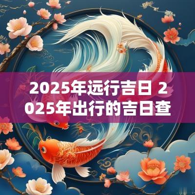 2025年远行吉日 2025年出行的吉日查询