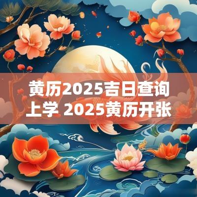 黄历2025吉日查询上学 2025黄历开张吉日查询