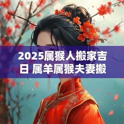 2025属猴人搬家吉日 属羊属猴夫妻搬家吉日